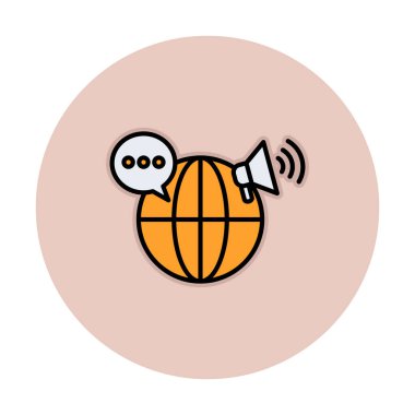 Küresel Pazarlama vektör illüstrasyonu, simge ögesi arka planı                                    