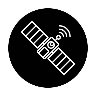 Uydu Simgesi, vektör illüstrasyonu