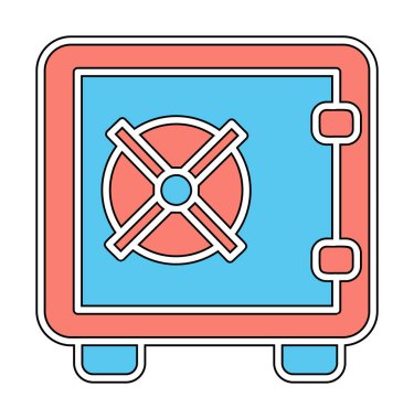 Güvenli kutu simgesinin vektör çizimi