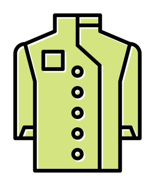 Chef Coat web simgesi, vektör illüstrasyonu