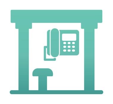 Basit Telefon Simgesi, vektör illüstrasyonu