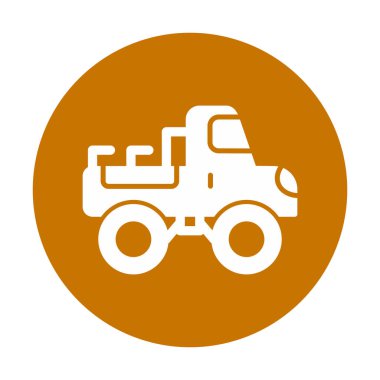 Canavar kamyon simgesi vektör illüstrasyonu