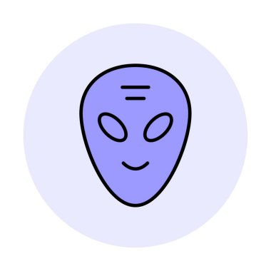 Sevimli uzaylı karakter Vektör illüstrasyonu