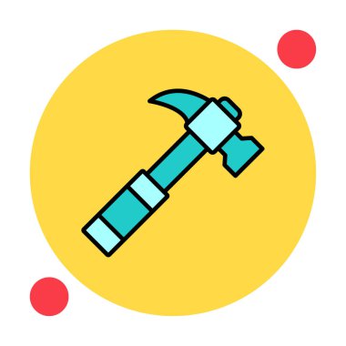 Çekiç ikonu vektör illüstrasyonu