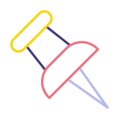 İğne simgesine bas. vektör illüstrasyonu