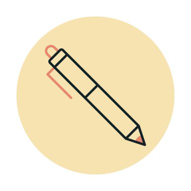 Kalem düz simgesi. Vektör çizim