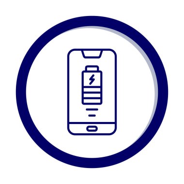 Basit Kablosuz Şarj simgesi, vektör illüstrasyonu