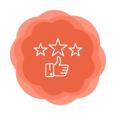 derecelendirme vektörü renk çizgisi simgesi 