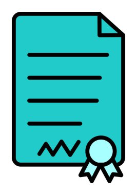 Beyaz arkaplanda diploma vektör illüstrasyonu