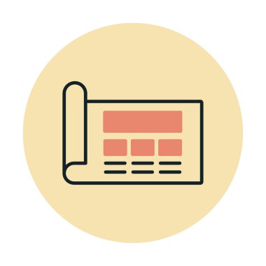 Şablon simgesi, vektör illüstrasyonu basit tasarım