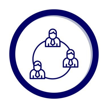 Takım iş web simgesi, vektör çizim