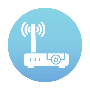 wifi sinyali, Router Aygıt vektör illüstrasyon tasarımı