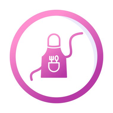 Mutfak önlüğü simgesi, vektör çizimi