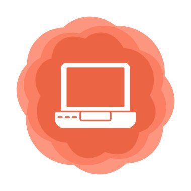 dizüstü bilgisayar simgesi, vektör illüstrasyonu basit tasarım 