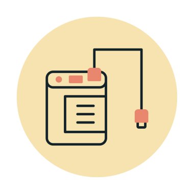 harici sabit disk simgesi, vektör illüstrasyonu basit tasarım