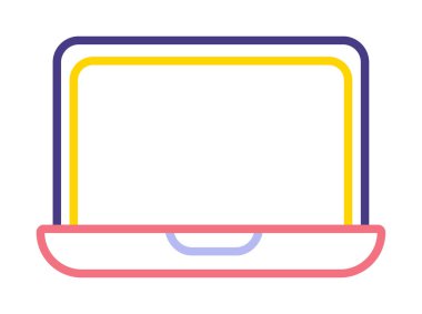 dizüstü bilgisayar simgesi, vektör illüstrasyonu basit tasarım 