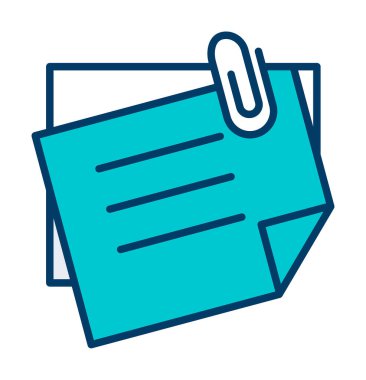 Yapışkan Notlar simge vektör çizimi