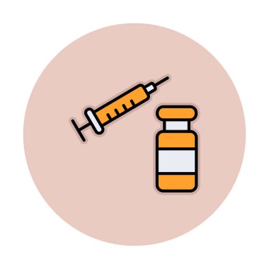 Şırınga web simgesi, vektör çizim 