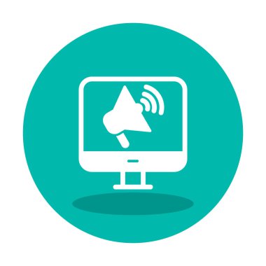 çevrimiçi pazarlama simgesi vektör illüstrasyonu 