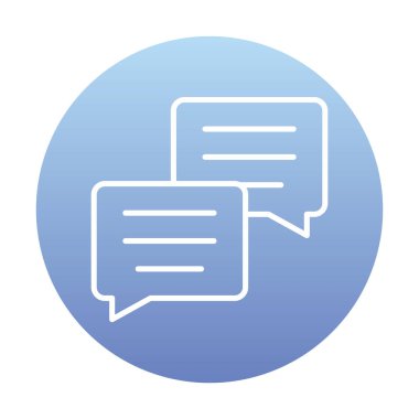 Basit konuşma baloncukları Konuşma simgesi, vektör illüstrasyonu