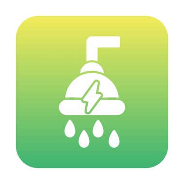 Su banyosu web simgesi, illüstrasyon