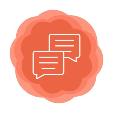 Basit konuşma baloncukları Konuşma simgesi, vektör illüstrasyonu