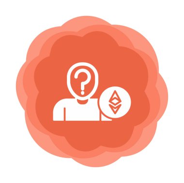 Unkown Ethereum Sahibi ikon vektör illüstrasyonu
