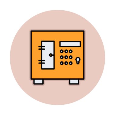 Güvenli kutu simgesinin vektör çizimi