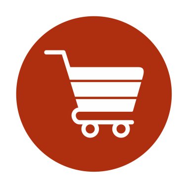 Alışveriş arabası simgesi, vektör çizimi basit tasarım