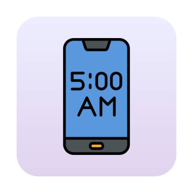 Smartphone Alarm simgesi vektör çizimi