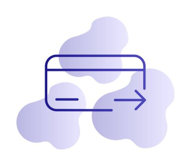 Kredi kartı ikonu vektör illüstrasyonu