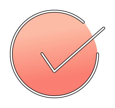 işaret simgesini işaretle, vektör illüstrasyonu basit tasarım