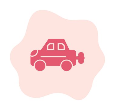 Araç Oyuncağı simgesi arka planda izole edildi