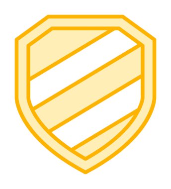 Güvenlik kalkanı simgesi, vektör illüstrasyonu