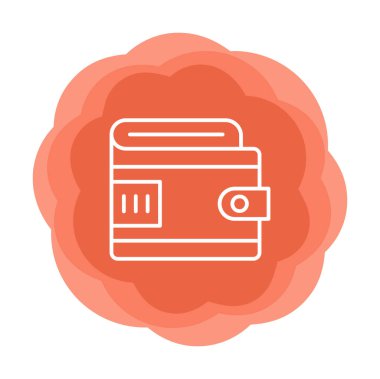wallet icon, vector illustration simple design