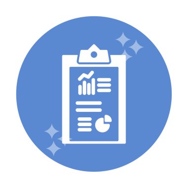 iş raporu simgesi, vektör illüstrasyonu basit tasarım