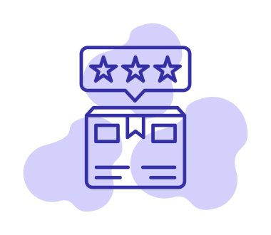 Teslimat kutusu simgesi, vektör illüstrasyonu basit tasarım