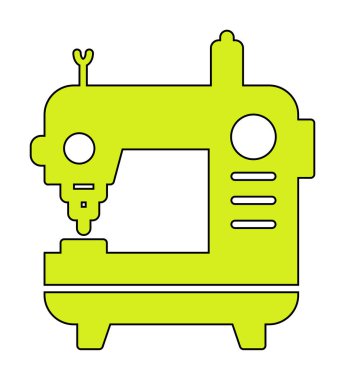 Dikiş makinesi ağ simgesi vektör çizimi