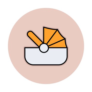 Bebek Araba Koltuğu ikonu. vektör illüstrasyonu