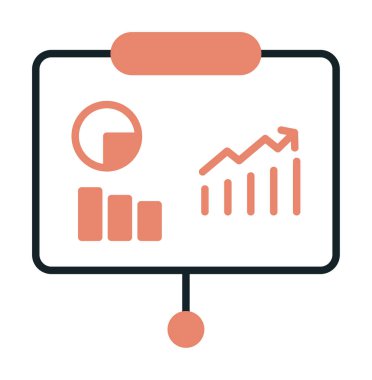 Beyaz arkaplan üzerinde sunum vektörü illüstrasyonunu çalıştır