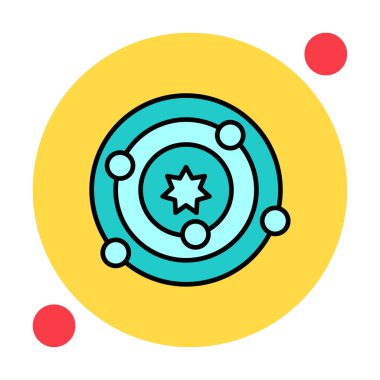 Güneş sistemi. Gezegenler Güneş 'in etrafında döner.