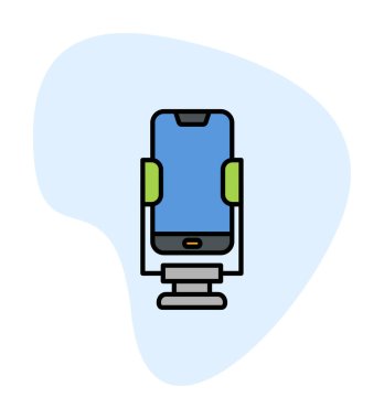 Vektör Smartphone Stand simgesi, basit vektör illüstrasyonu 