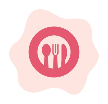 Modern çatal bıçak simgelerinin vektör çizimi                