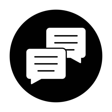 Basit konuşma baloncukları Konuşma simgesi, vektör illüstrasyonu