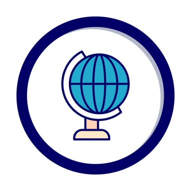 Dünya küresel ikon vektör illüstrasyonuName                