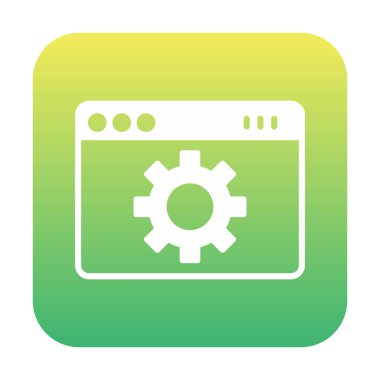 Web Sayfa Ayarları. simge basit illüstrasyon