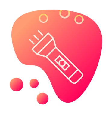 Seyahat fenerinin düz simgesi. Renkli vektör çizimi