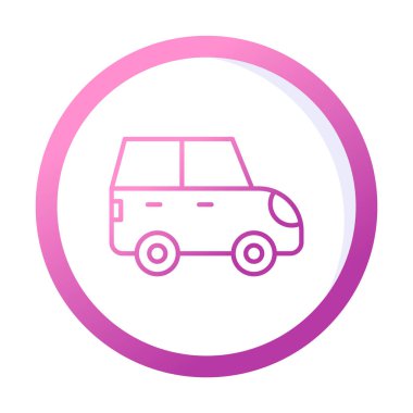 Araba düz simgesi. Vektör çizim 