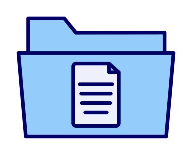 klasör renkli vektör simgesi 