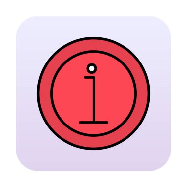 bilgi simgesi. bu daire beyaz bir arkaplanda izole edilmiş 